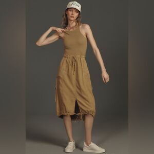 Daily Practice by Anthropologie High-Neck Tank Twofer Midi Dress